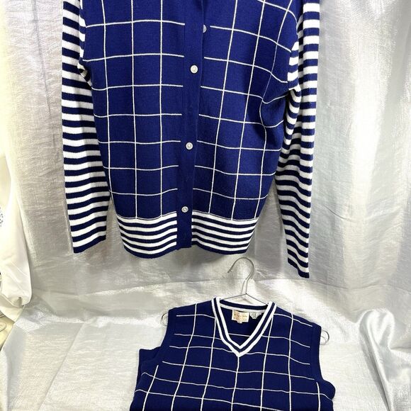 VINTAGE Sweater Cardigan Vest Set 1950s - Picture 3 of 16